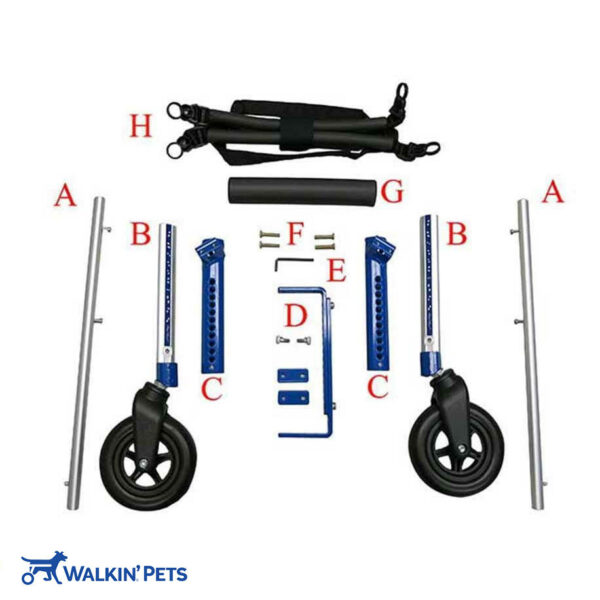 front attachment for dog wheelchair - parts