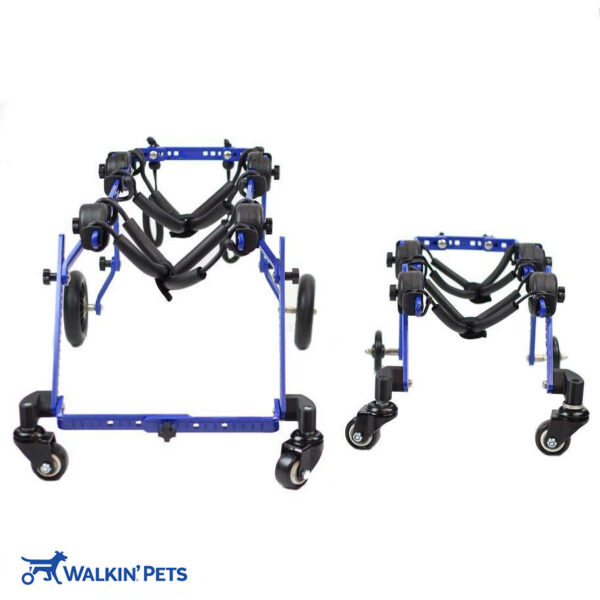Quad wheelchair for toy dogs