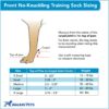 Front No-Knuckle Training Sock Sizing Card