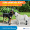 adjustable pet splint for front or back leg